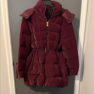 Athleta x Alicia Keys Burgundy Puffer Jacket